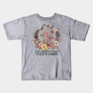 Just A Happy Soul, Vintage Botanical Butterflies Kids T-Shirt